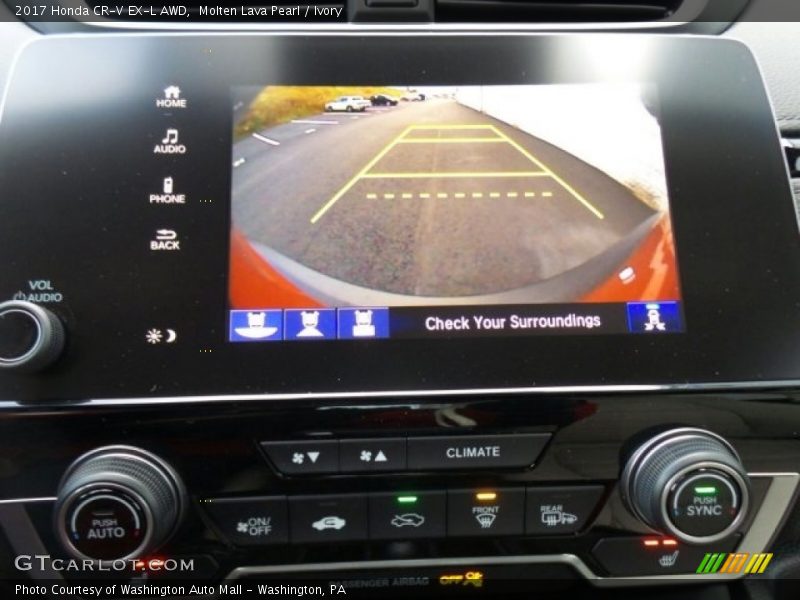 Molten Lava Pearl / Ivory 2017 Honda CR-V EX-L AWD