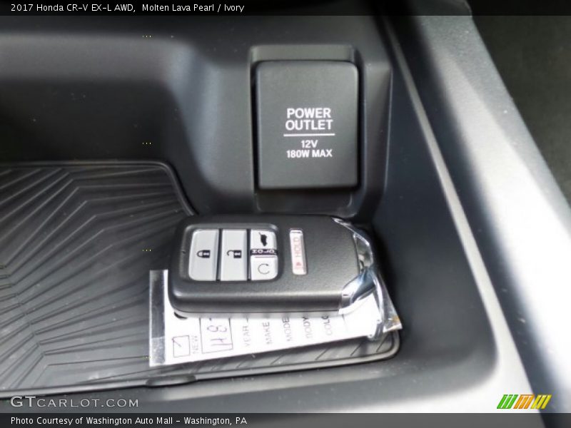 Molten Lava Pearl / Ivory 2017 Honda CR-V EX-L AWD