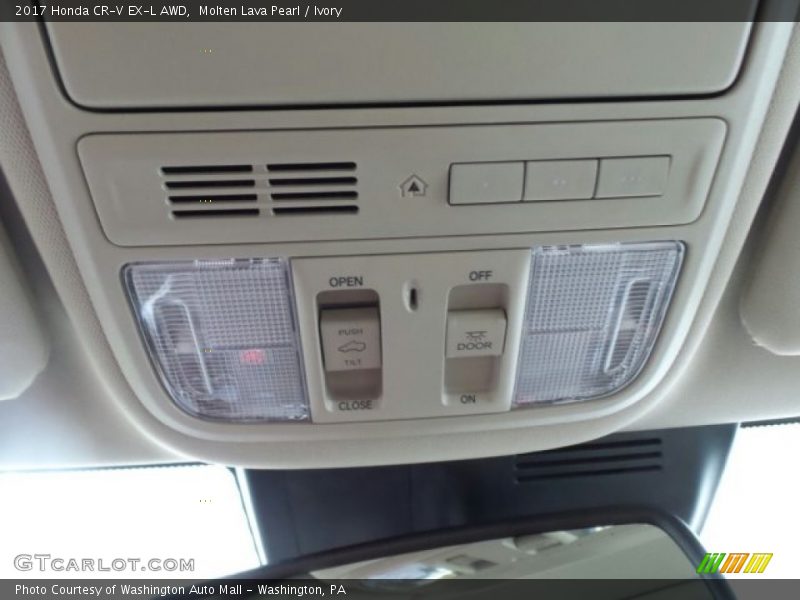 Molten Lava Pearl / Ivory 2017 Honda CR-V EX-L AWD