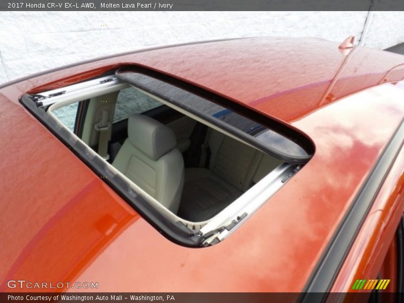 Molten Lava Pearl / Ivory 2017 Honda CR-V EX-L AWD