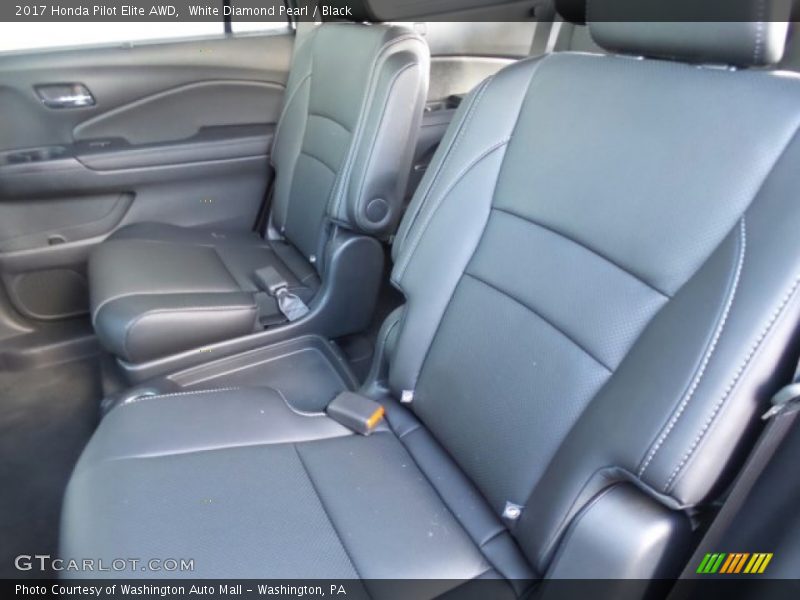 White Diamond Pearl / Black 2017 Honda Pilot Elite AWD