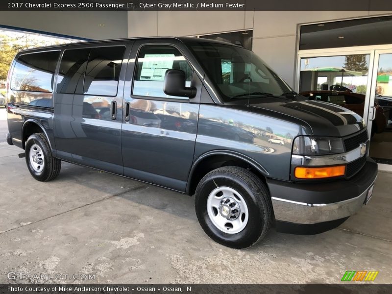 Cyber Gray Metallic / Medium Pewter 2017 Chevrolet Express 2500 Passenger LT