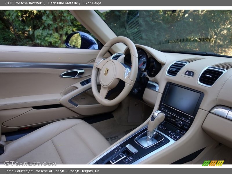 Dark Blue Metallic / Luxor Beige 2016 Porsche Boxster S