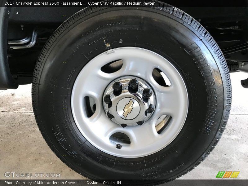 Cyber Gray Metallic / Medium Pewter 2017 Chevrolet Express 2500 Passenger LT