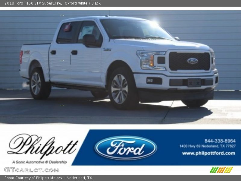 Oxford White / Black 2018 Ford F150 STX SuperCrew