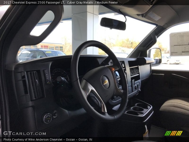 Cyber Gray Metallic / Medium Pewter 2017 Chevrolet Express 2500 Passenger LT