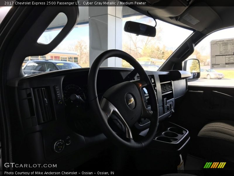 Cyber Gray Metallic / Medium Pewter 2017 Chevrolet Express 2500 Passenger LT