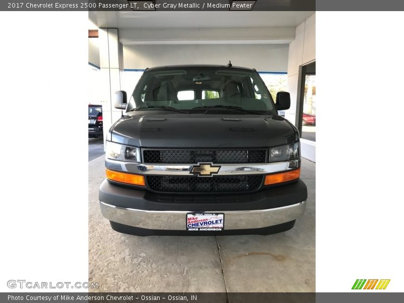 Cyber Gray Metallic / Medium Pewter 2017 Chevrolet Express 2500 Passenger LT