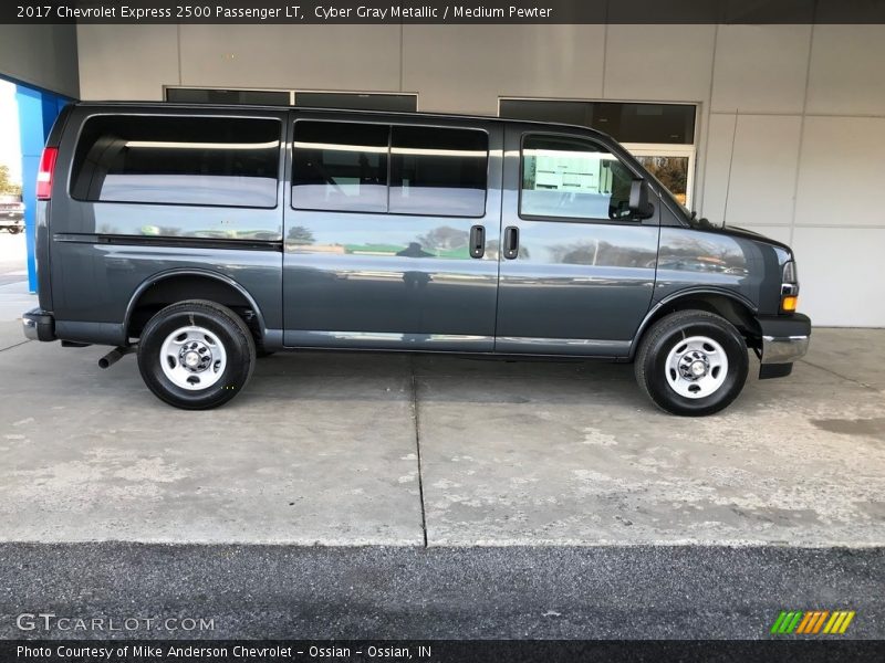 Cyber Gray Metallic / Medium Pewter 2017 Chevrolet Express 2500 Passenger LT