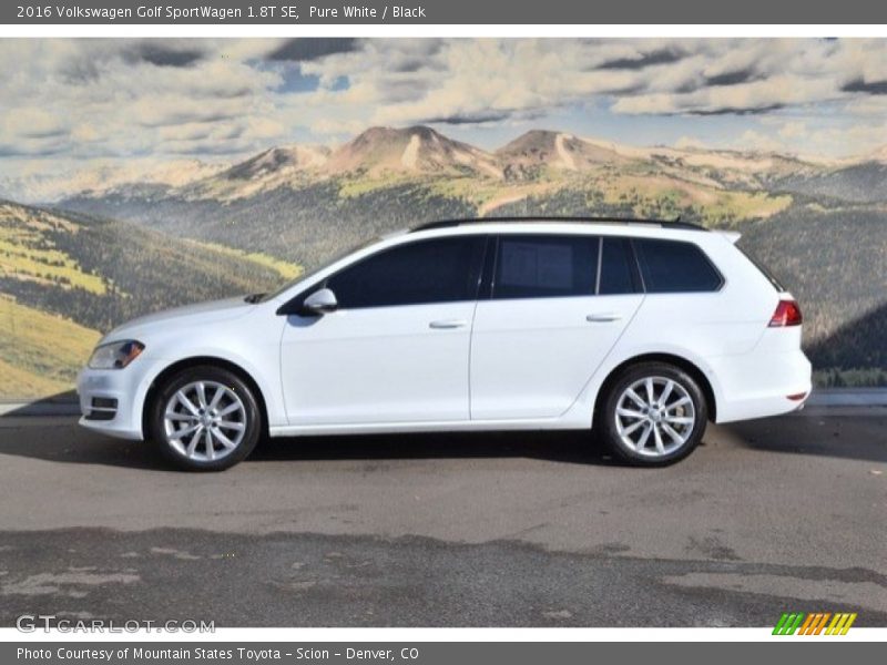 Pure White / Black 2016 Volkswagen Golf SportWagen 1.8T SE