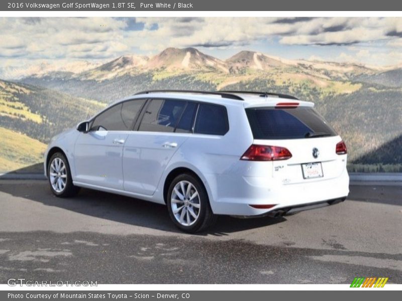 Pure White / Black 2016 Volkswagen Golf SportWagen 1.8T SE
