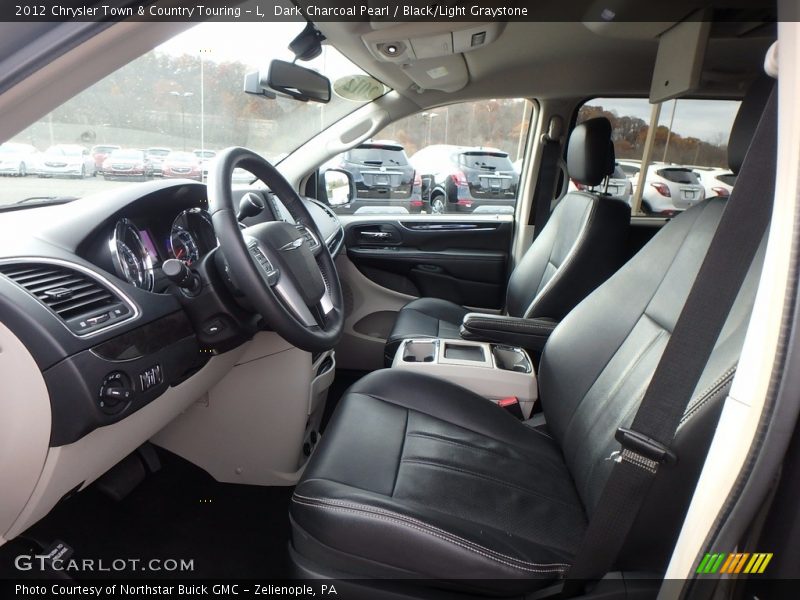 Dark Charcoal Pearl / Black/Light Graystone 2012 Chrysler Town & Country Touring - L