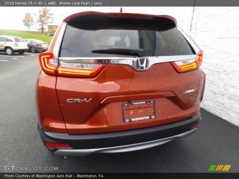 Molten Lava Pearl / Ivory 2018 Honda CR-V EX-L AWD