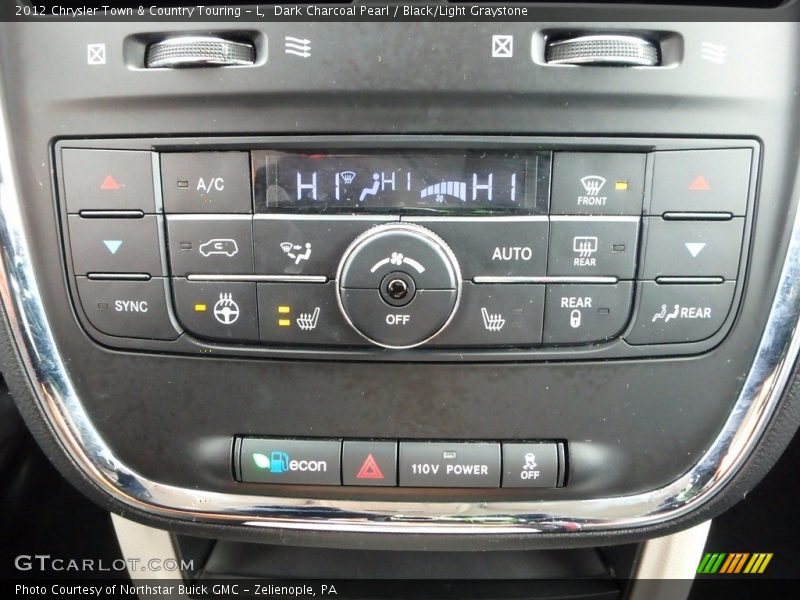Dark Charcoal Pearl / Black/Light Graystone 2012 Chrysler Town & Country Touring - L