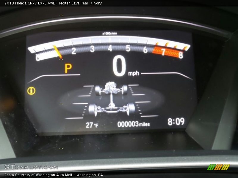 Molten Lava Pearl / Ivory 2018 Honda CR-V EX-L AWD