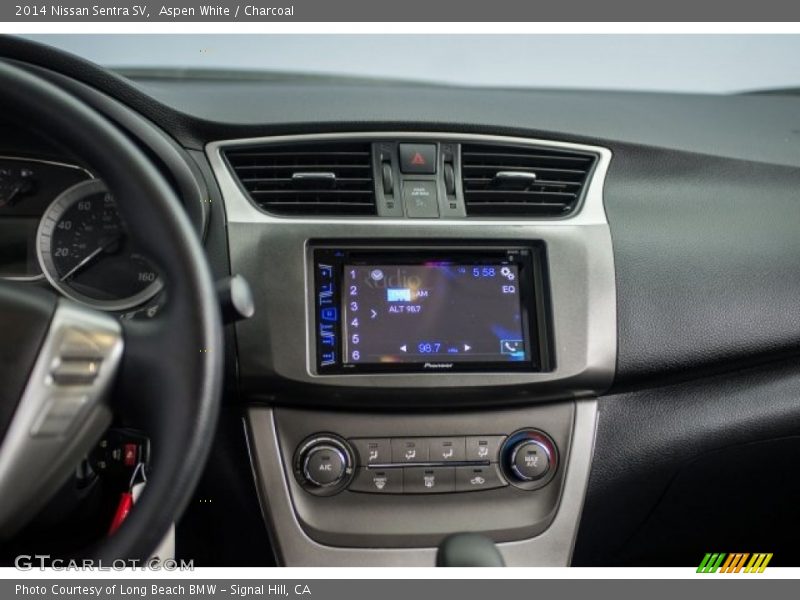 Aspen White / Charcoal 2014 Nissan Sentra SV