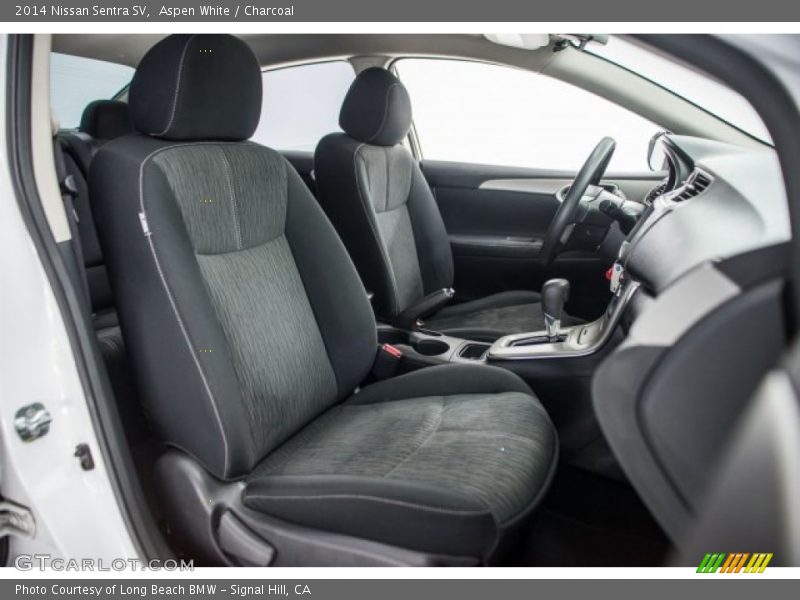 Aspen White / Charcoal 2014 Nissan Sentra SV
