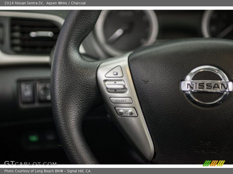 Aspen White / Charcoal 2014 Nissan Sentra SV
