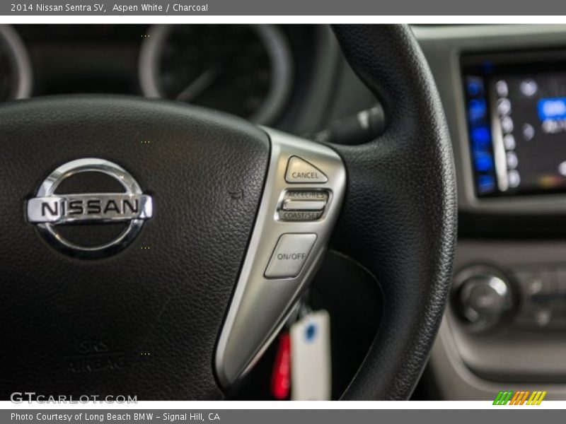 Aspen White / Charcoal 2014 Nissan Sentra SV