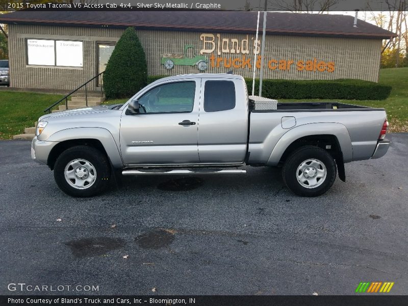 Silver Sky Metallic / Graphite 2015 Toyota Tacoma V6 Access Cab 4x4