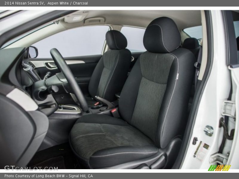 Aspen White / Charcoal 2014 Nissan Sentra SV