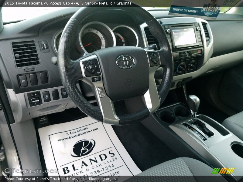 Silver Sky Metallic / Graphite 2015 Toyota Tacoma V6 Access Cab 4x4