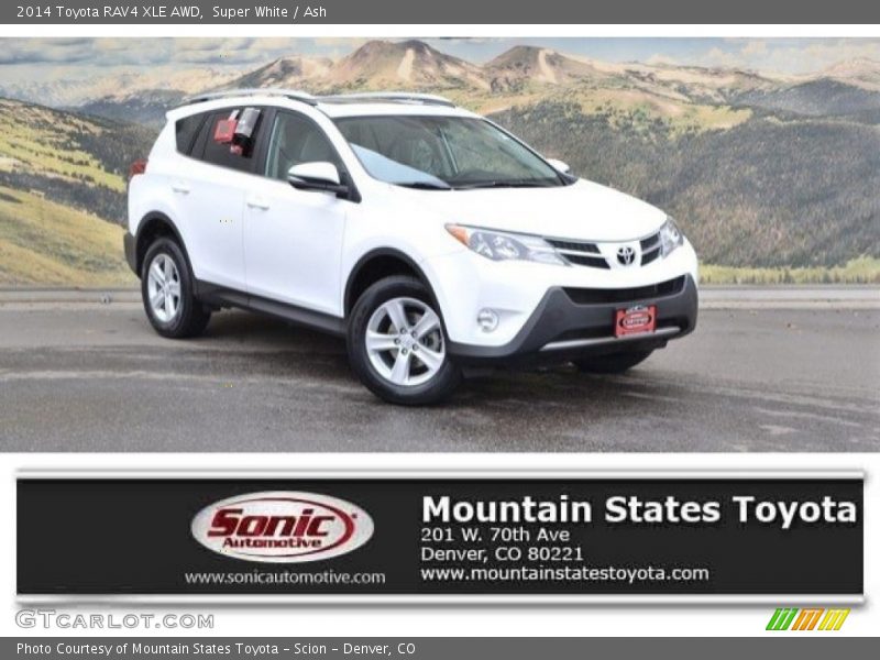 Super White / Ash 2014 Toyota RAV4 XLE AWD