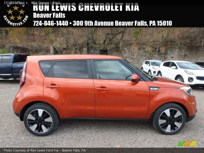 Wild Orange / Black 2018 Kia Soul +