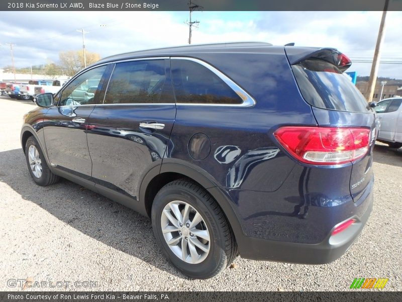 Blaze Blue / Stone Beige 2018 Kia Sorento LX AWD