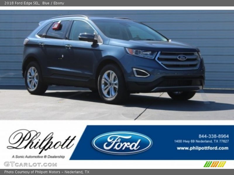 Blue / Ebony 2018 Ford Edge SEL