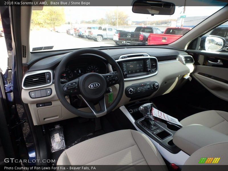 Blaze Blue / Stone Beige 2018 Kia Sorento LX AWD