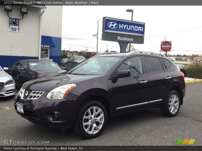 Black Amethyst / Black 2011 Nissan Rogue S AWD Krom Edition