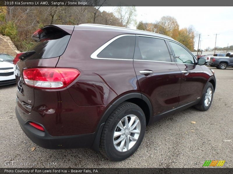 Sangria / Stone Beige 2018 Kia Sorento LX AWD