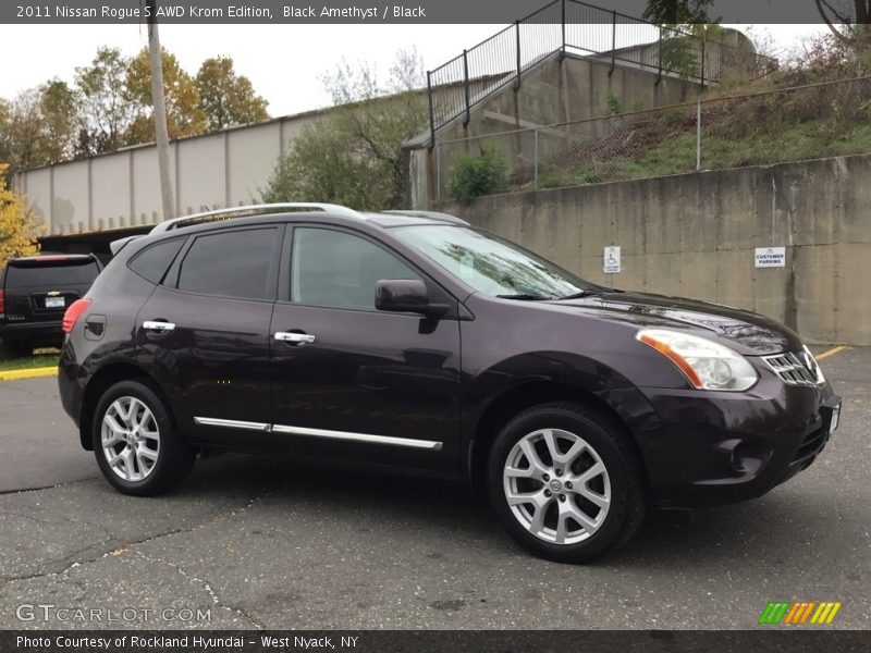 Black Amethyst / Black 2011 Nissan Rogue S AWD Krom Edition