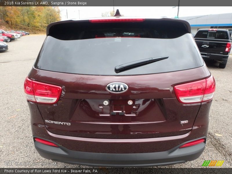 Sangria / Stone Beige 2018 Kia Sorento LX AWD