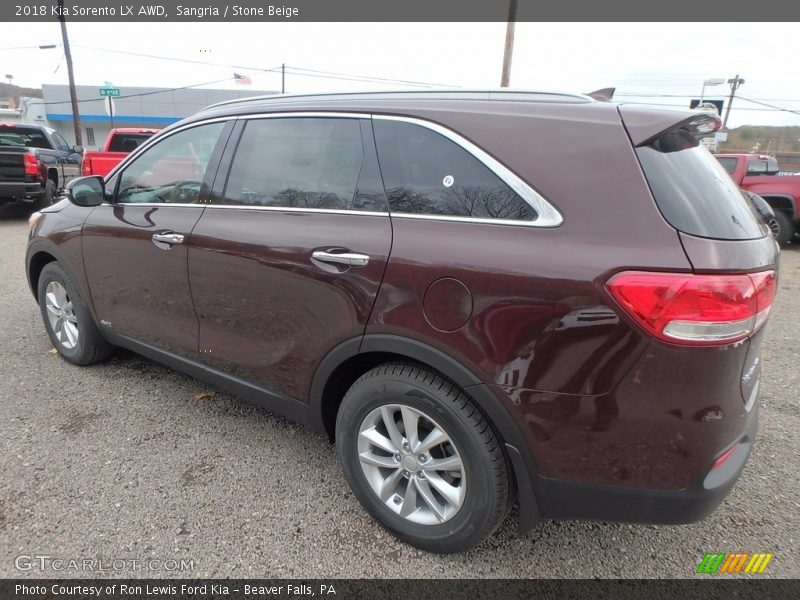 Sangria / Stone Beige 2018 Kia Sorento LX AWD
