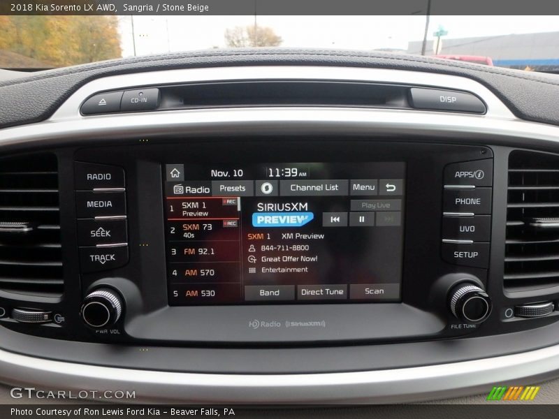 Controls of 2018 Sorento LX AWD