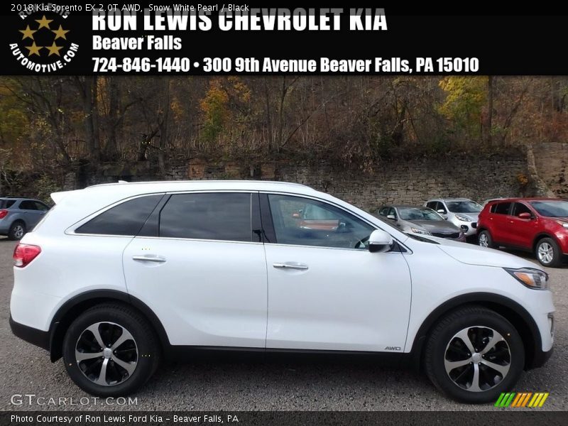 Snow White Pearl / Black 2018 Kia Sorento EX 2.0T AWD