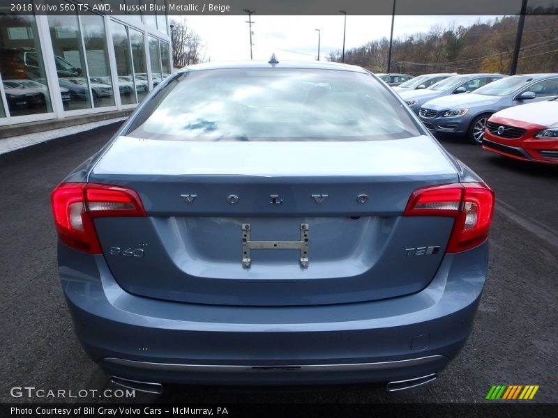 Mussel Blue Metallic / Beige 2018 Volvo S60 T5 AWD