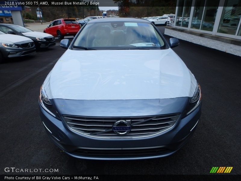 Mussel Blue Metallic / Beige 2018 Volvo S60 T5 AWD