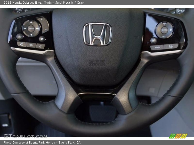 Modern Steel Metallic / Gray 2018 Honda Odyssey Elite