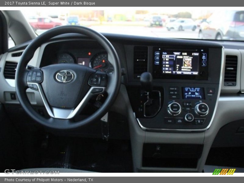 Super White / Dark Bisque 2017 Toyota Sienna LE
