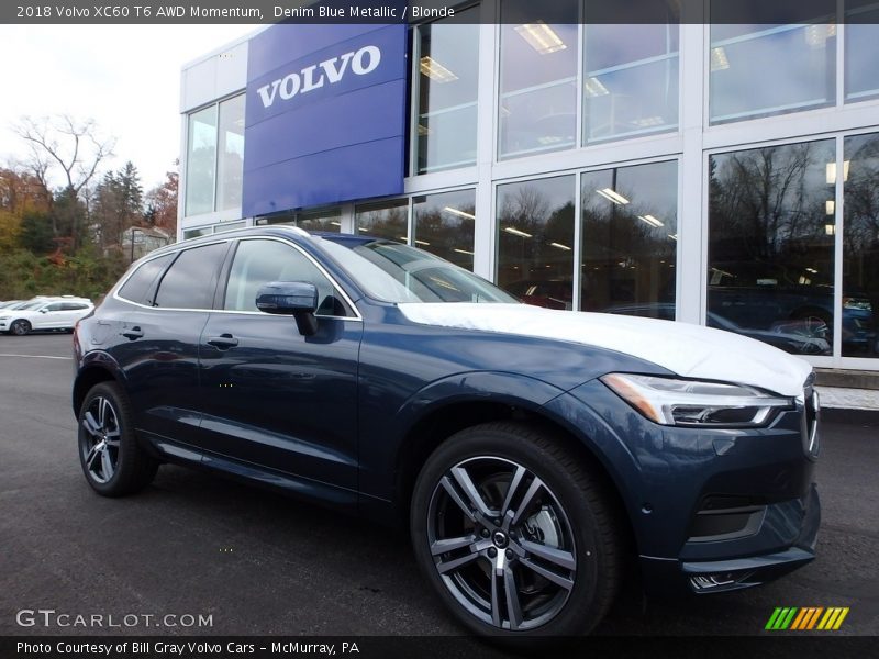 Denim Blue Metallic / Blonde 2018 Volvo XC60 T6 AWD Momentum