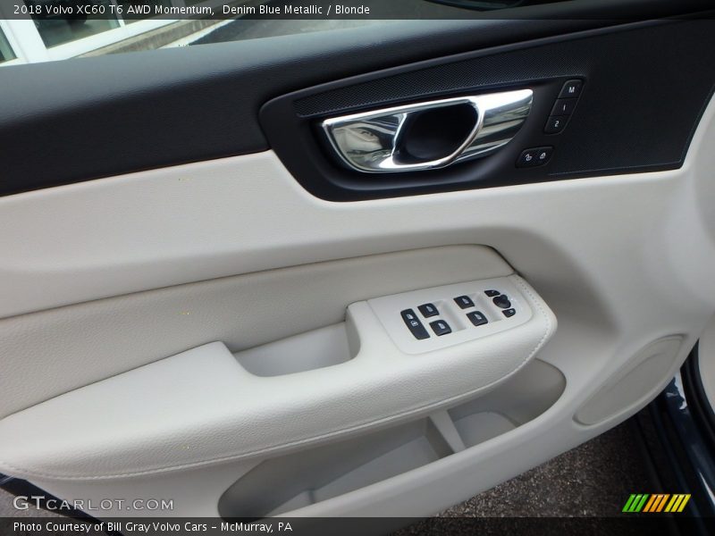 Denim Blue Metallic / Blonde 2018 Volvo XC60 T6 AWD Momentum