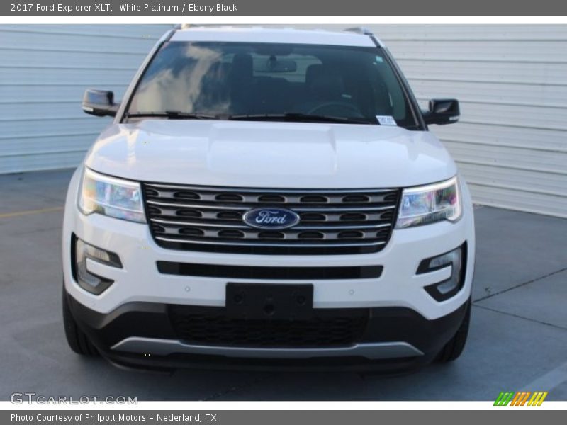 White Platinum / Ebony Black 2017 Ford Explorer XLT