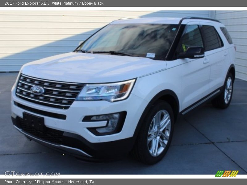 White Platinum / Ebony Black 2017 Ford Explorer XLT