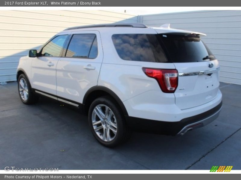 White Platinum / Ebony Black 2017 Ford Explorer XLT
