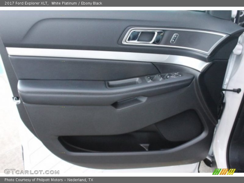 White Platinum / Ebony Black 2017 Ford Explorer XLT