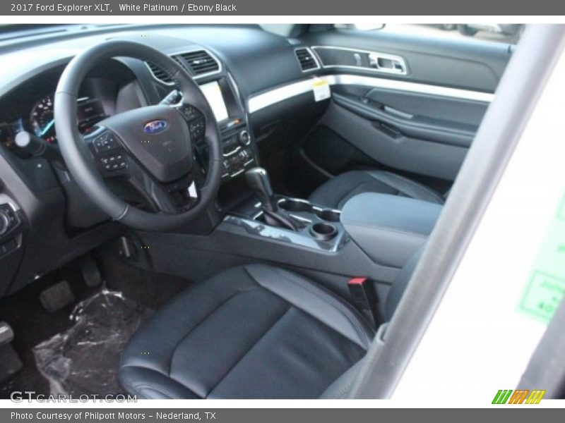 White Platinum / Ebony Black 2017 Ford Explorer XLT