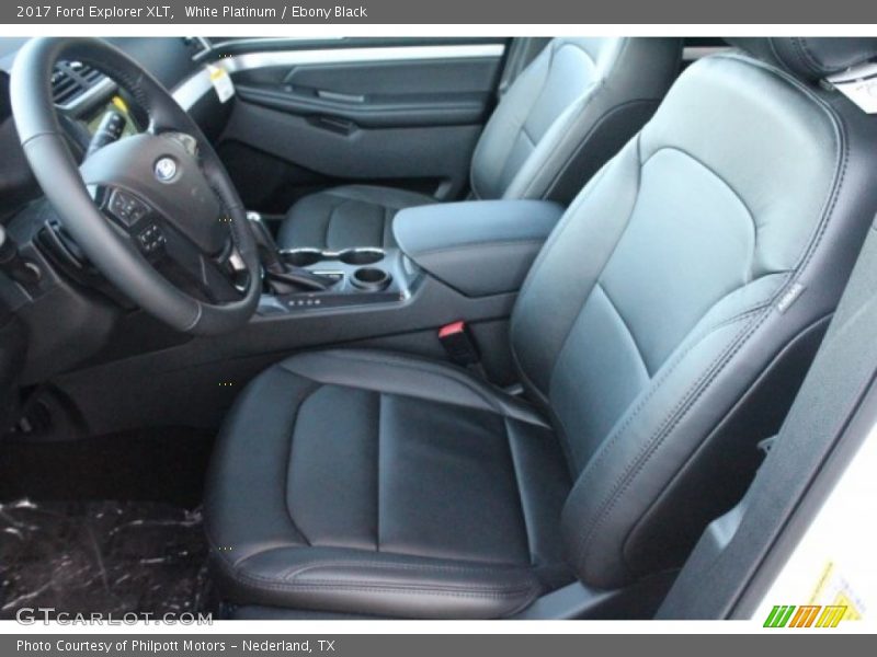 White Platinum / Ebony Black 2017 Ford Explorer XLT
